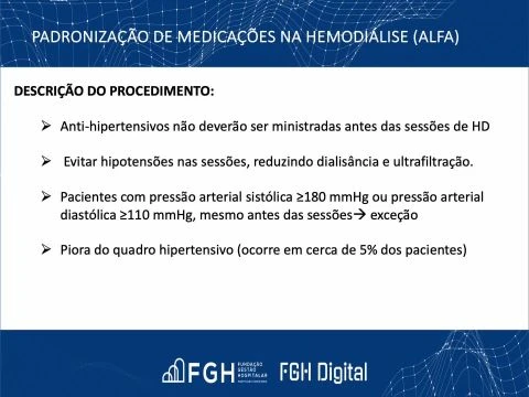 padronização hemodialise