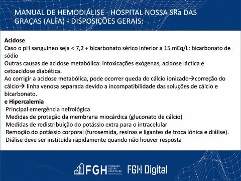 VÍDEO 2  MANUAL DE HEMODIÁLISE - HOSPITAL NOSSA SRa DAS GRAÇAS (ALFA)