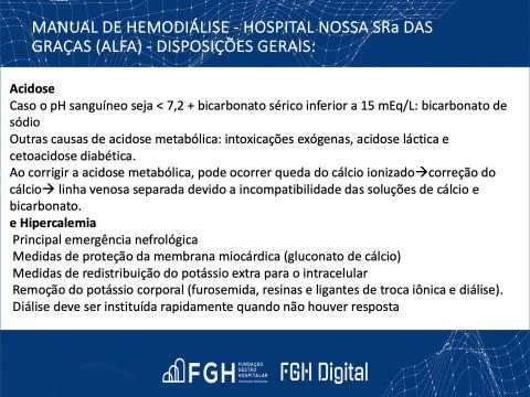 VÍDEO 2  MANUAL DE HEMODIÁLISE - HOSPITAL NOSSA SRa DAS GRAÇAS (ALFA)