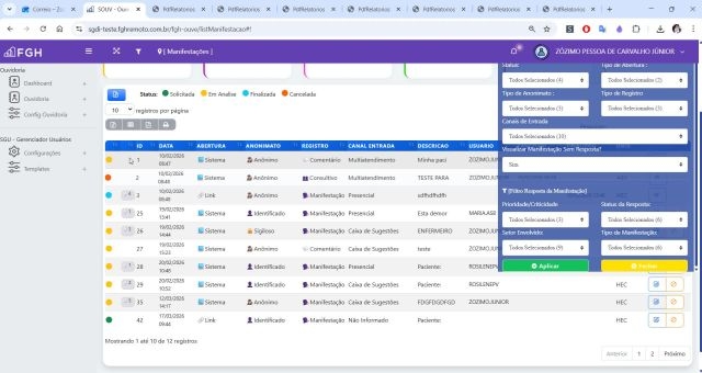 7 - Monitoramento das Manifestações